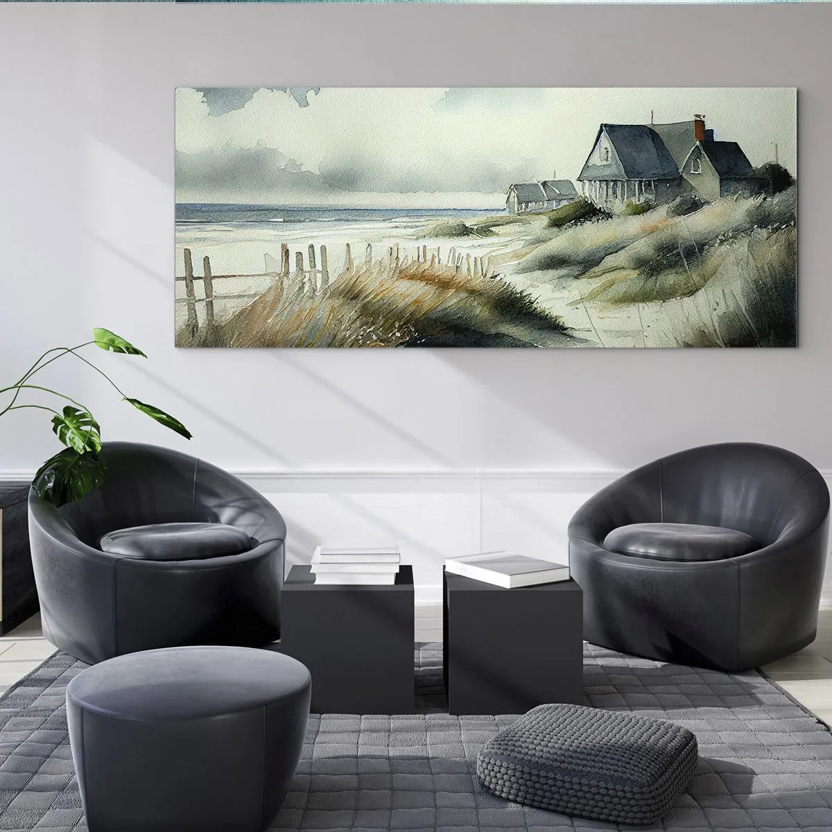 Quadro em vidro - Longe da agitação - 100x40 cm