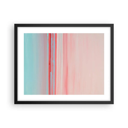Pôster com moldura preta - Abstração ao amanhecer - 50x40 cm