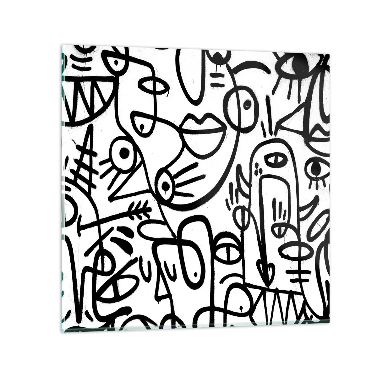 Quadro em vidro - Rostos e miragens - 30x30 cm