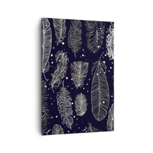 Quadro em tela - Rendas de penas - 70x100 cm