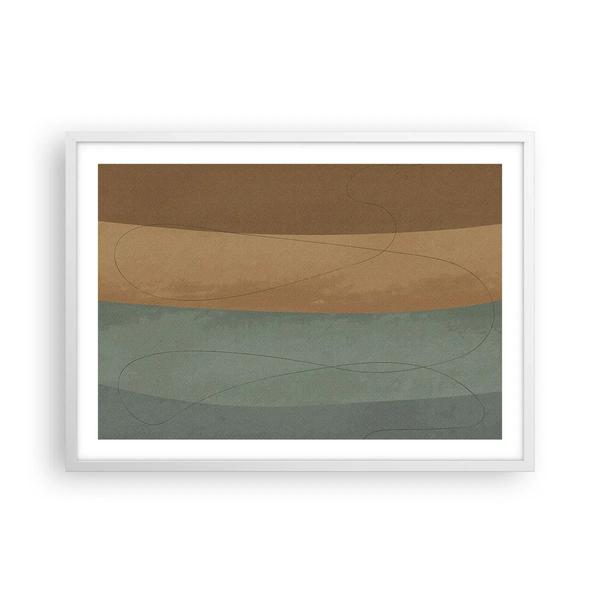 Pôster em moldura branca - Composição horizontal - 70x50 cm