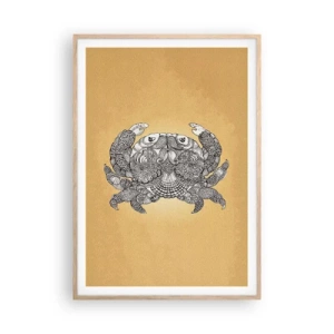 Pôster com moldura de carvalho claro - Contos do Sr. Caranguejo - 70x100 cm