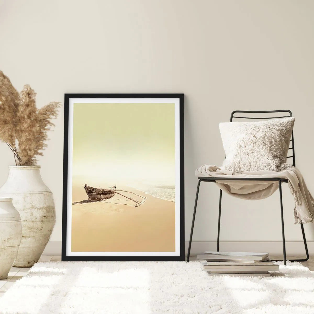 Pôster com moldura preta - Memória dos mares do sul - 70x100 cm