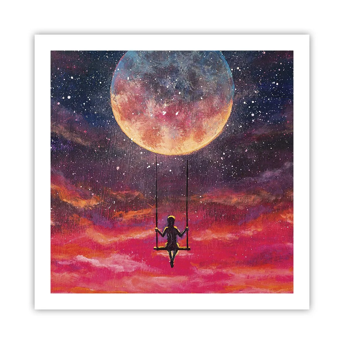 Pôster - Balanço nas nuvens - 60x60 cm