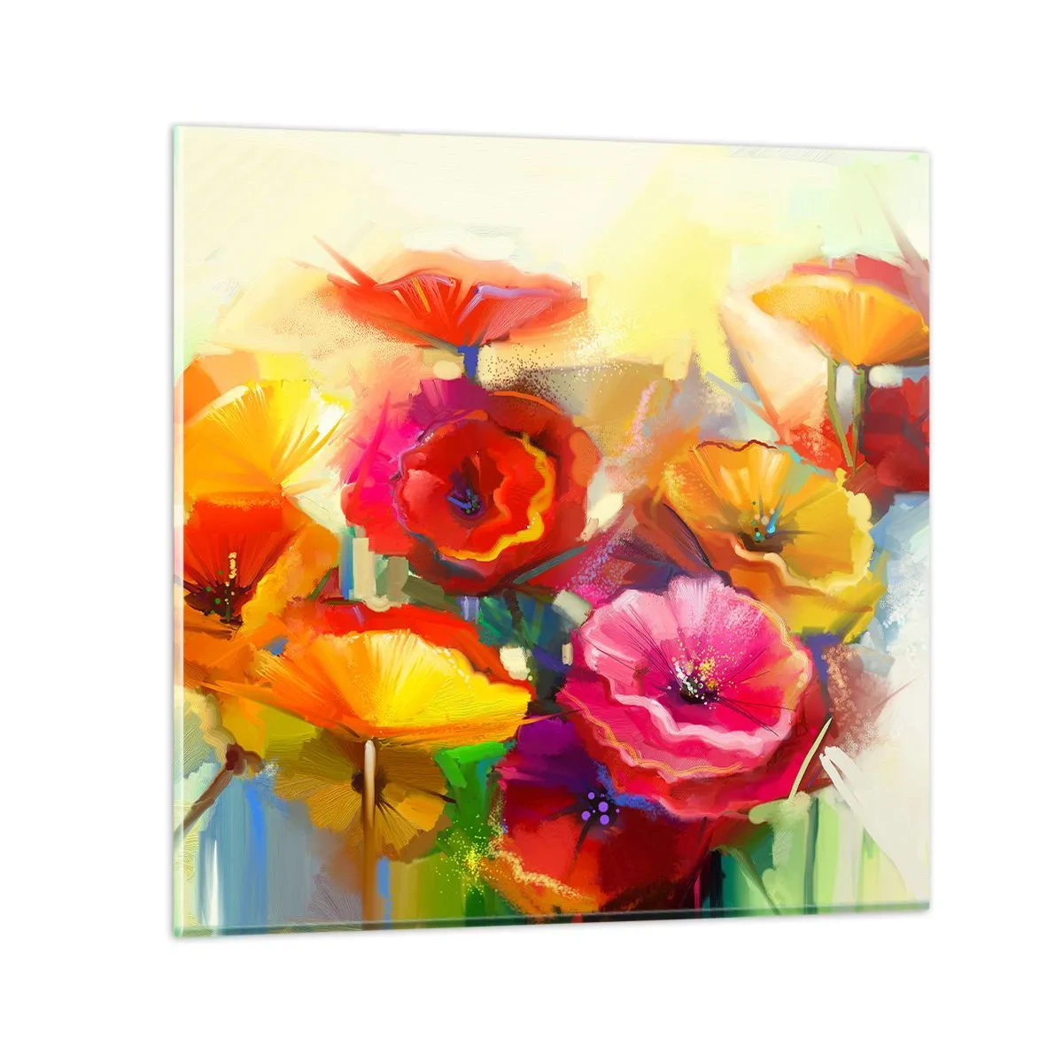 Quadro em vidro - Não só vermelho - 30x30 cm