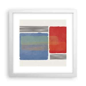 Pôster em moldura branca - A alma da geometria - 30x30 cm