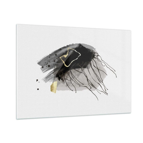 Quadro em vidro - A preto e dourado - 100x70 cm