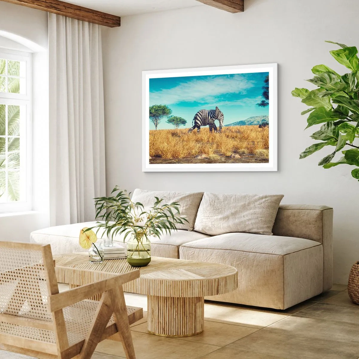 Pôster em moldura branca - Cinza não está mais na moda - 100x70 cm