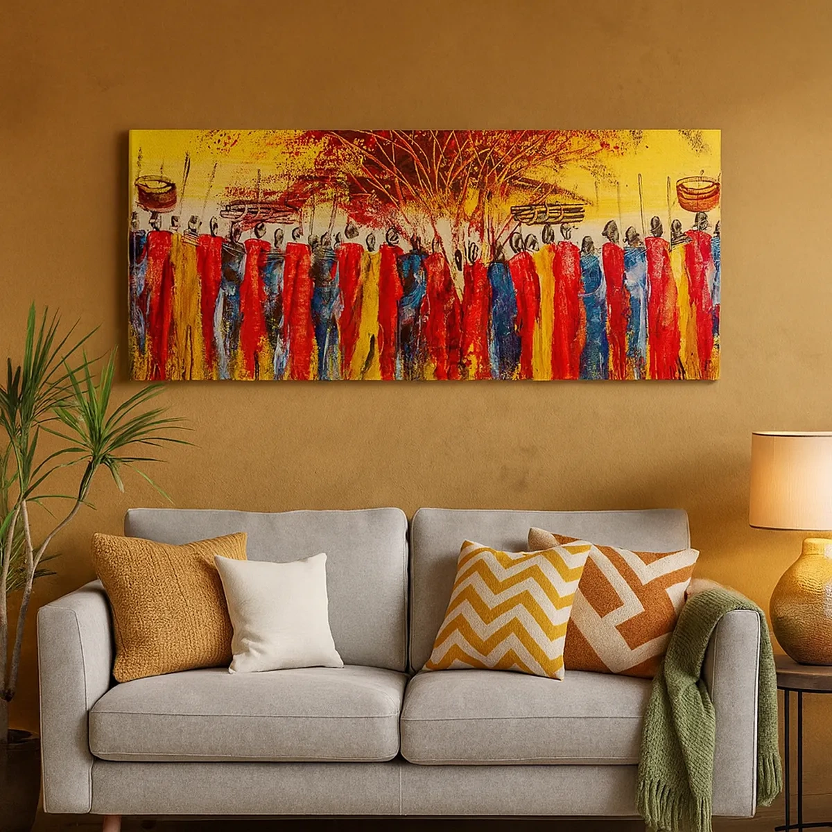 Quadro em tela - Lá, lá, lá vão eles - 30x30 cm