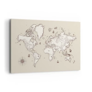 Quadro em tela - Uma viagem à volta do mundo - 120x80 cm