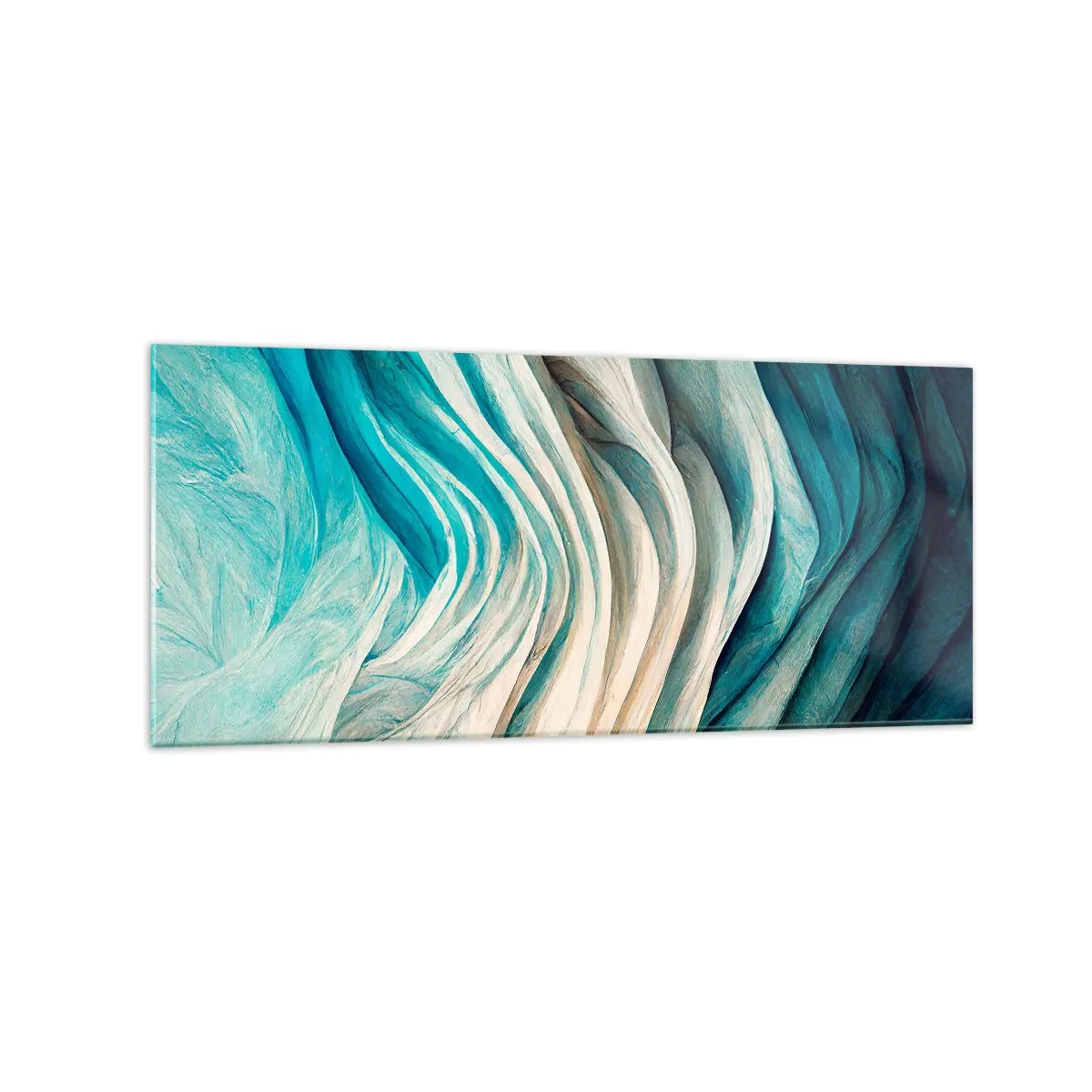 Quadro em vidro - Insaciabilidade azul - 120x50 cm