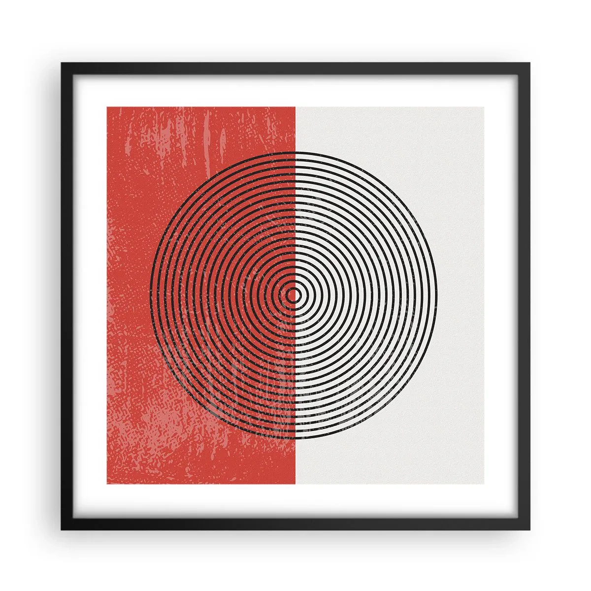 Pôster com moldura preta - Direto ao ponto - 50x50 cm