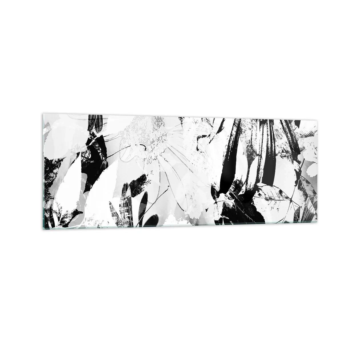 Quadro em vidro - Outono a preto e branco - 140x50 cm
