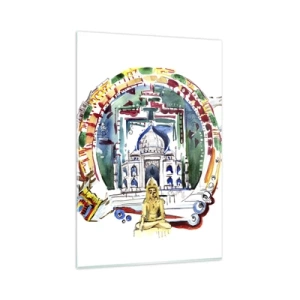 Quadro em vidro - O equilíbrio hindu do mundo - 80x120 cm