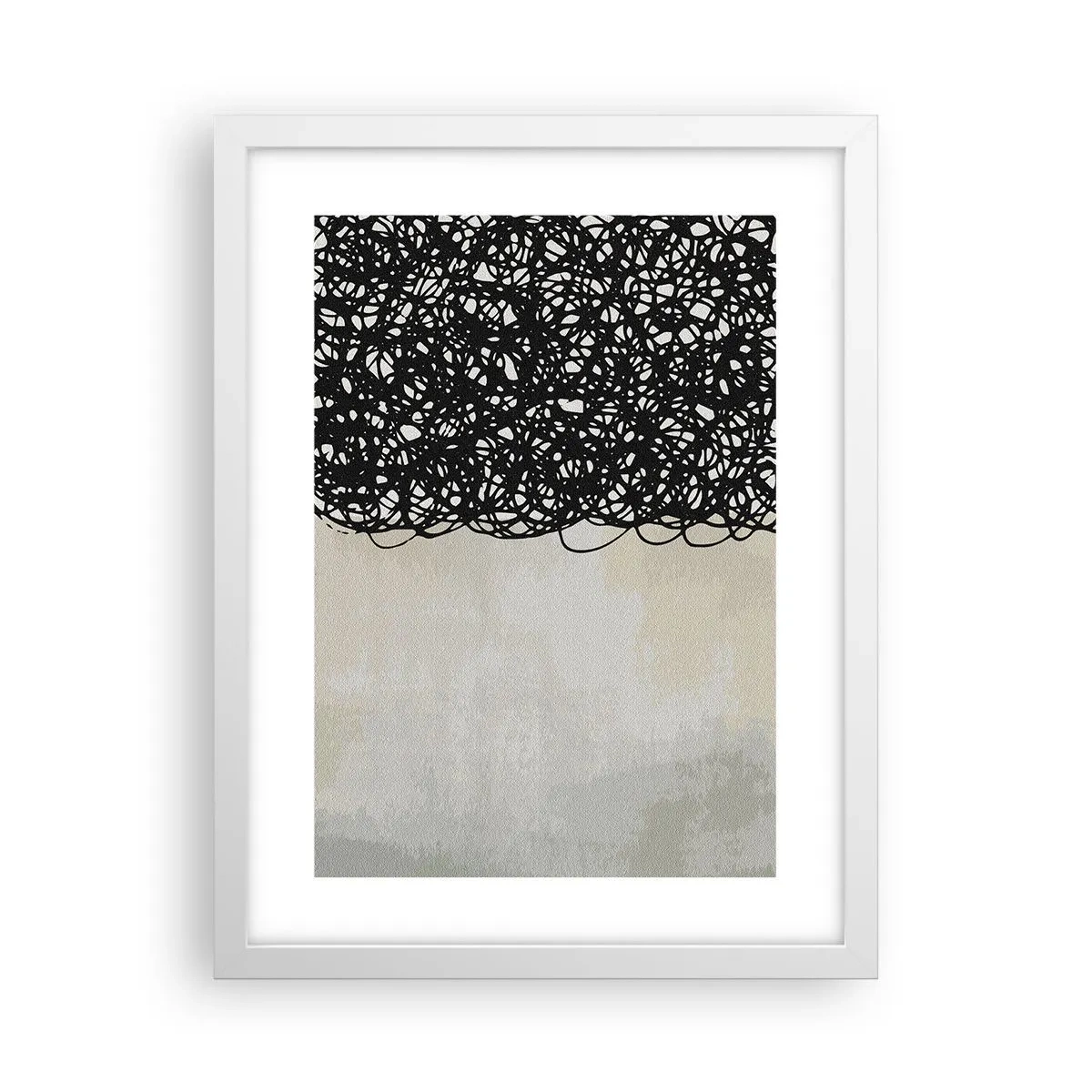 Pôster em moldura branca - Abstração turbulenta - 30x40 cm