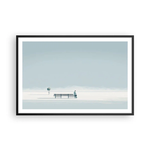 Pôster com moldura preta - Sim, estou esperando. - 91x61 cm