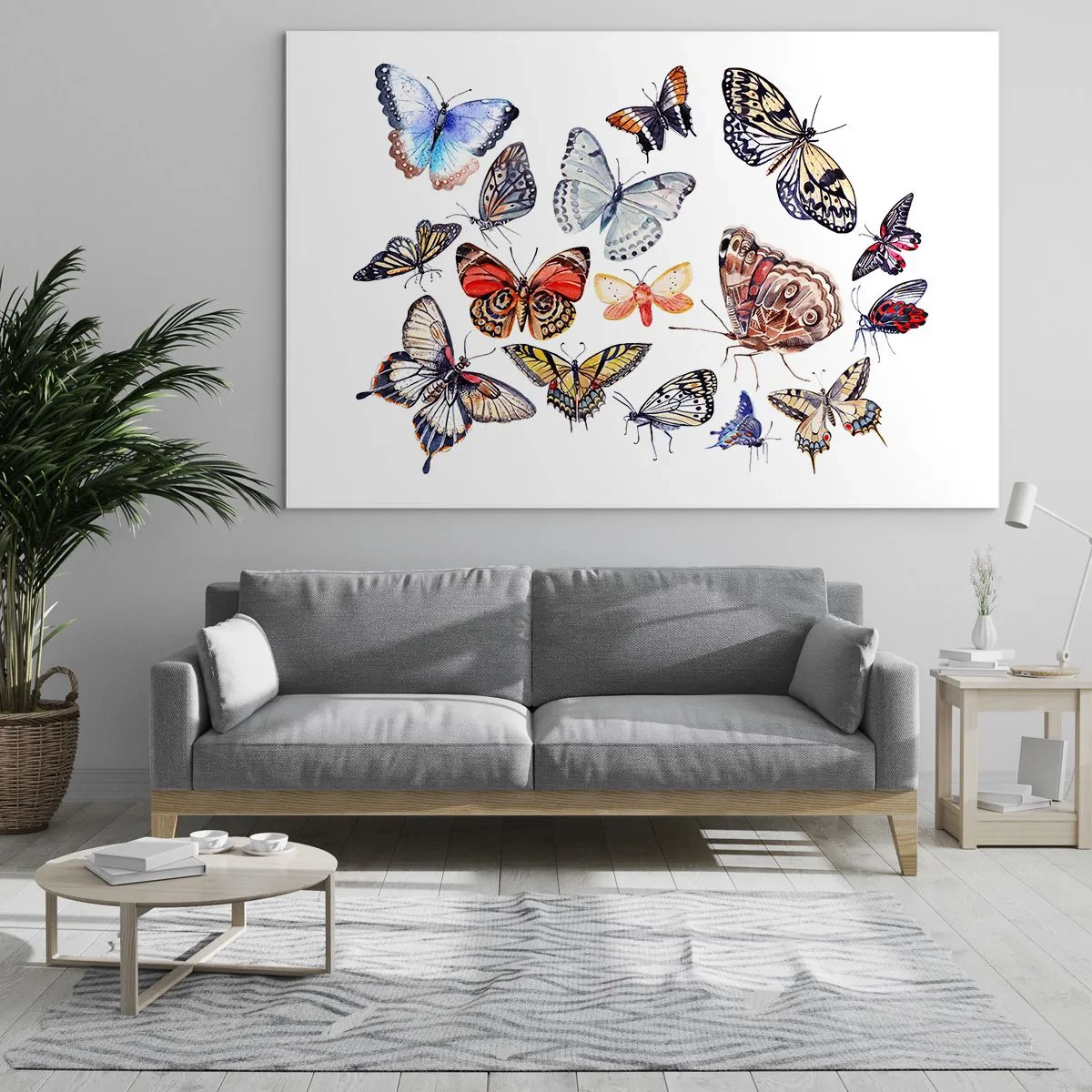 Quadro em vidro - Enxame colorido - 120x80 cm