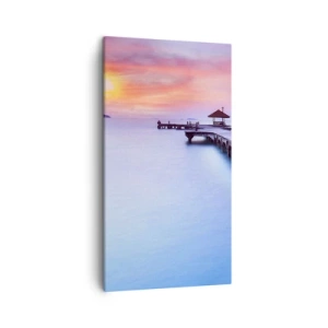 Quadro em tela - Um mar de paz no horizonte - 45x80 cm