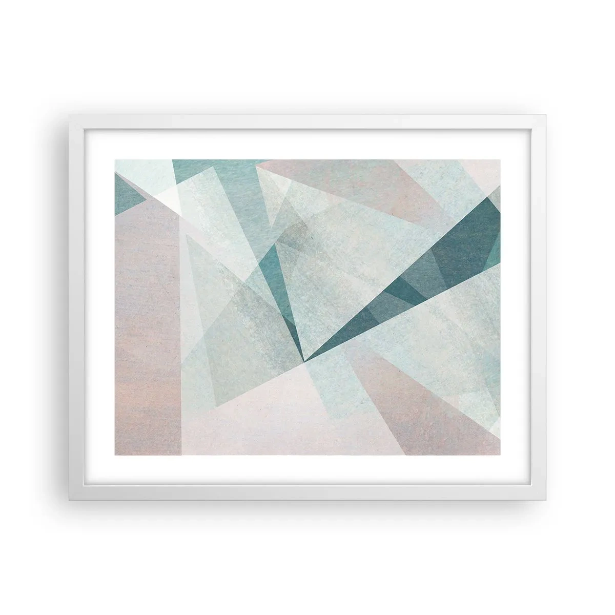 Pôster em moldura branca - Calmo, embora dinâmico - 50x40 cm