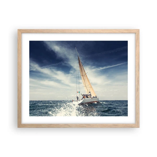 Pôster com moldura de carvalho claro - Não nos alcançarão! - 50x40 cm