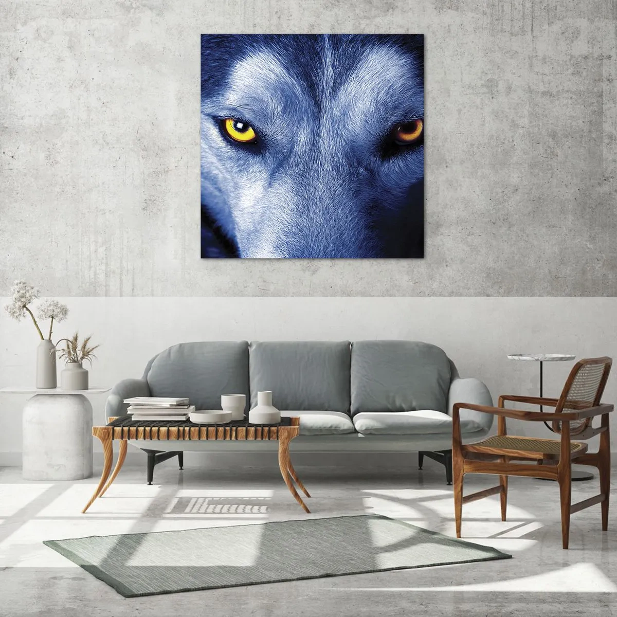 Quadro em vidro - Olhar hipnotizante - 50x50 cm