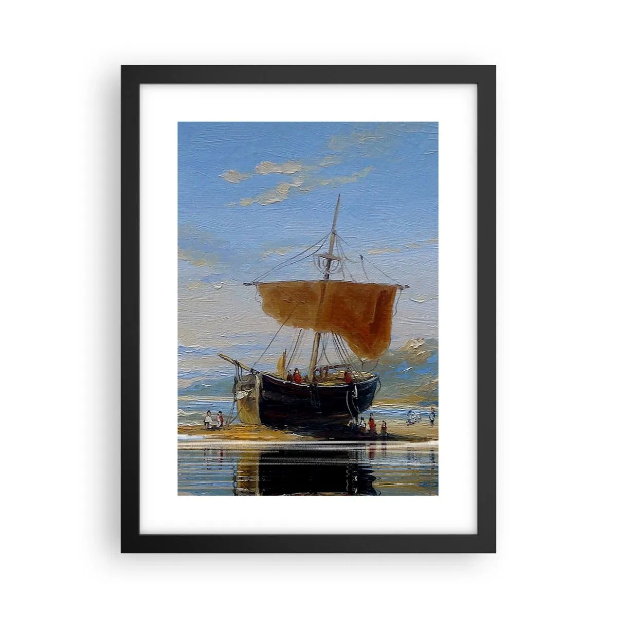 Pôster com moldura preta - Água, terra, ar - 30x40 cm