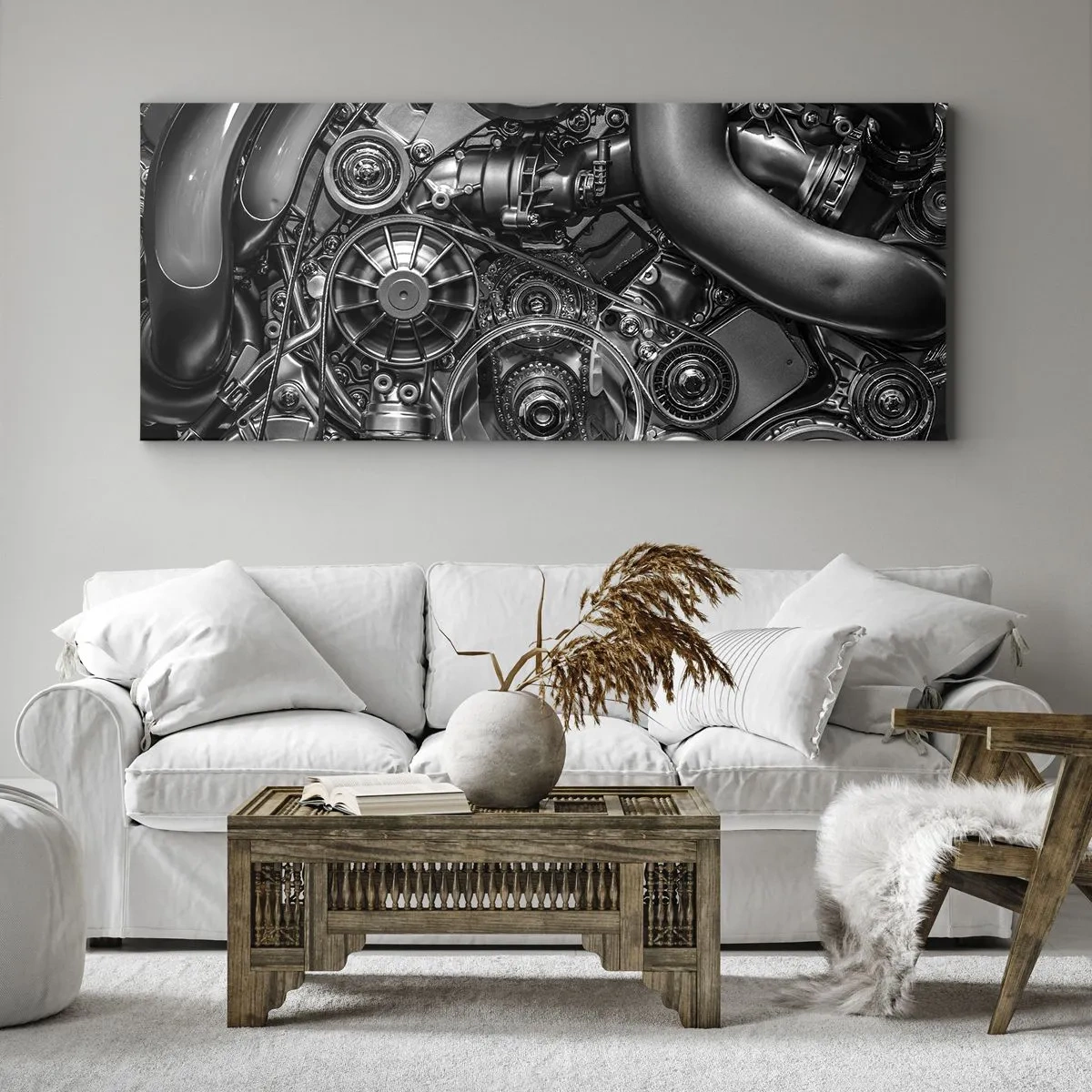 Quadro em tela - A poesia da mecánica - 100x40 cm