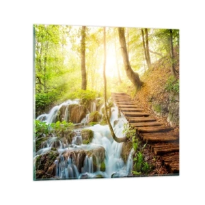 Quadro em vidro - O desejado refresco - 40x40 cm