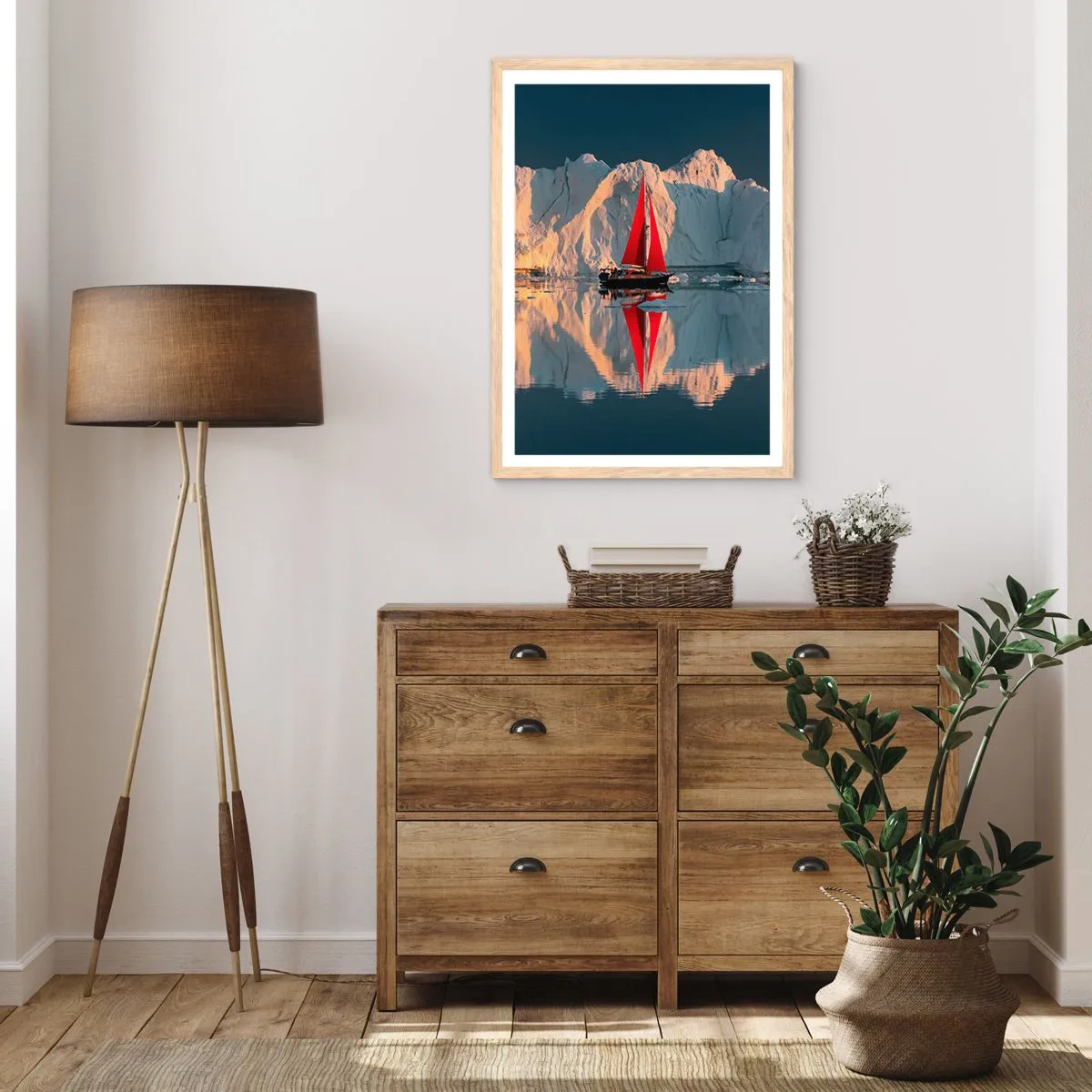 Pôster com moldura de carvalho claro - No fim do mundo - 50x70 cm