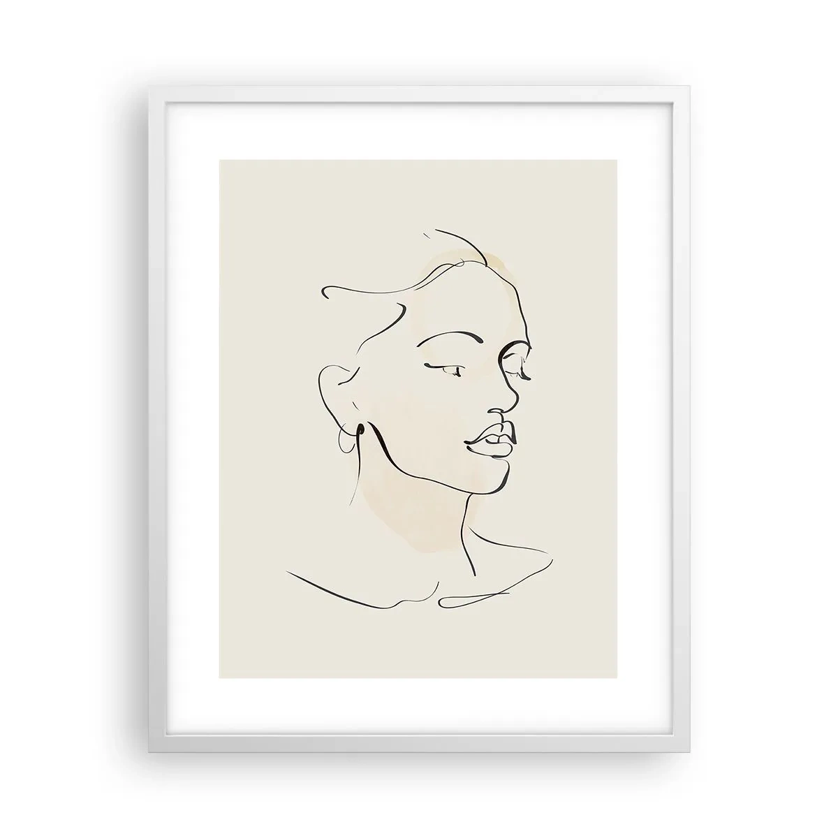 Pôster em moldura branca - Uma certa linha - 40x50 cm