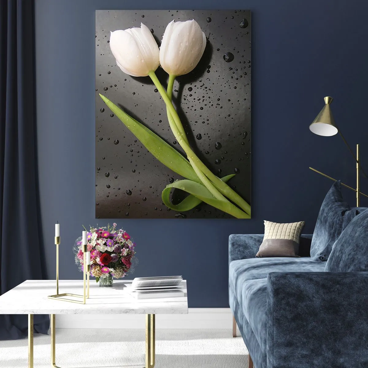 Quadro em vidro - Trançado de primavera - 50x70 cm