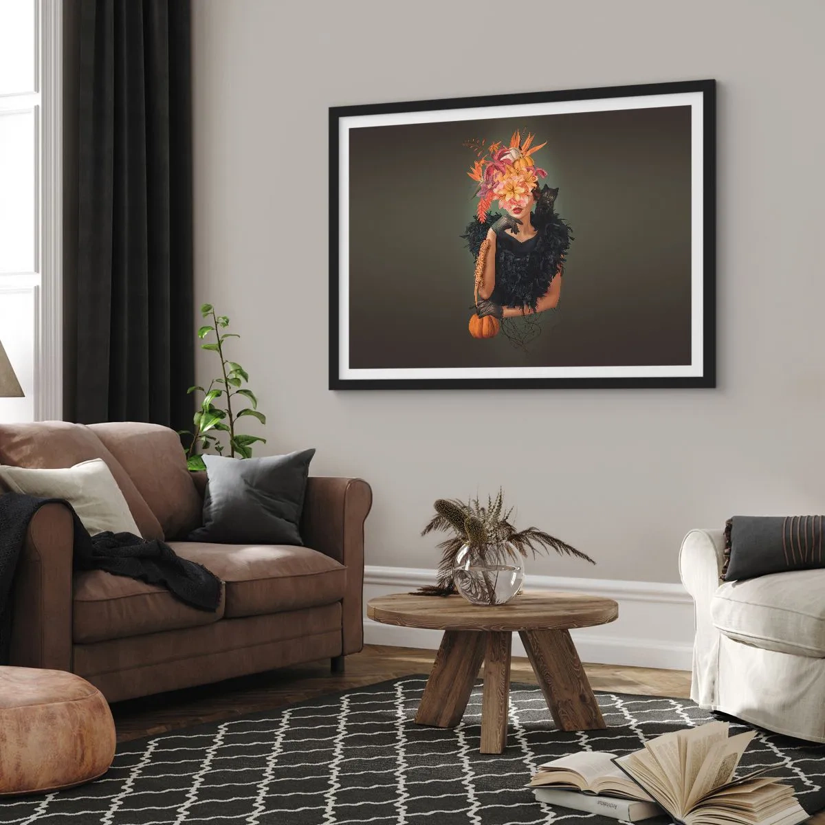 Pôster com moldura preta - O feitiço da bruxa - 100x70 cm