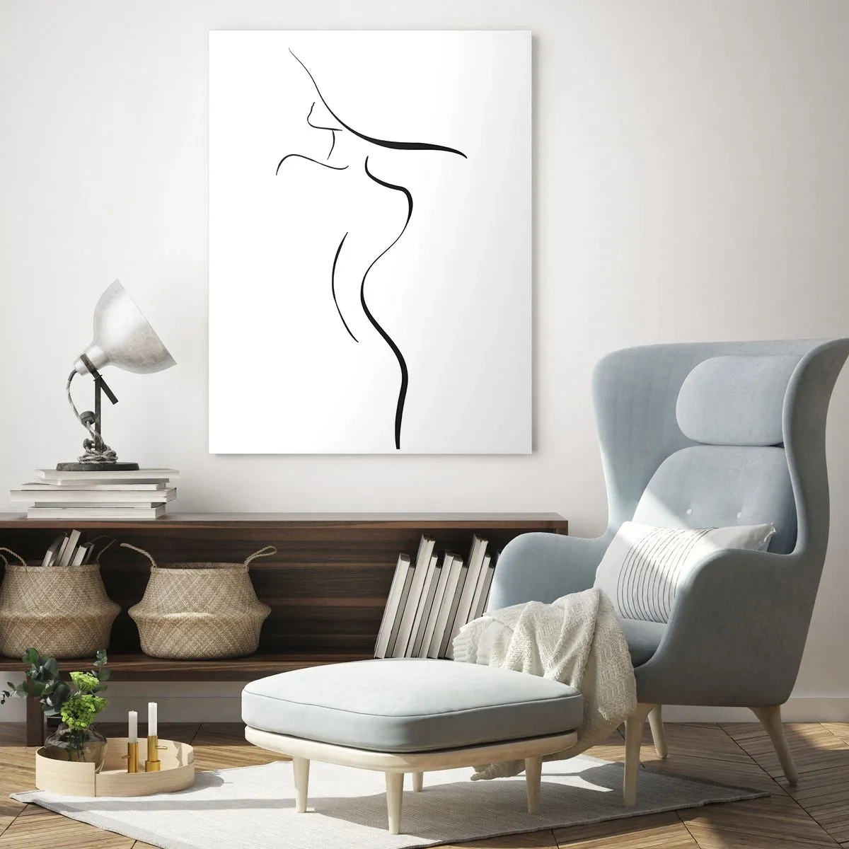 Quadro em vidro - Elusiva como uma onda - 50x70 cm
