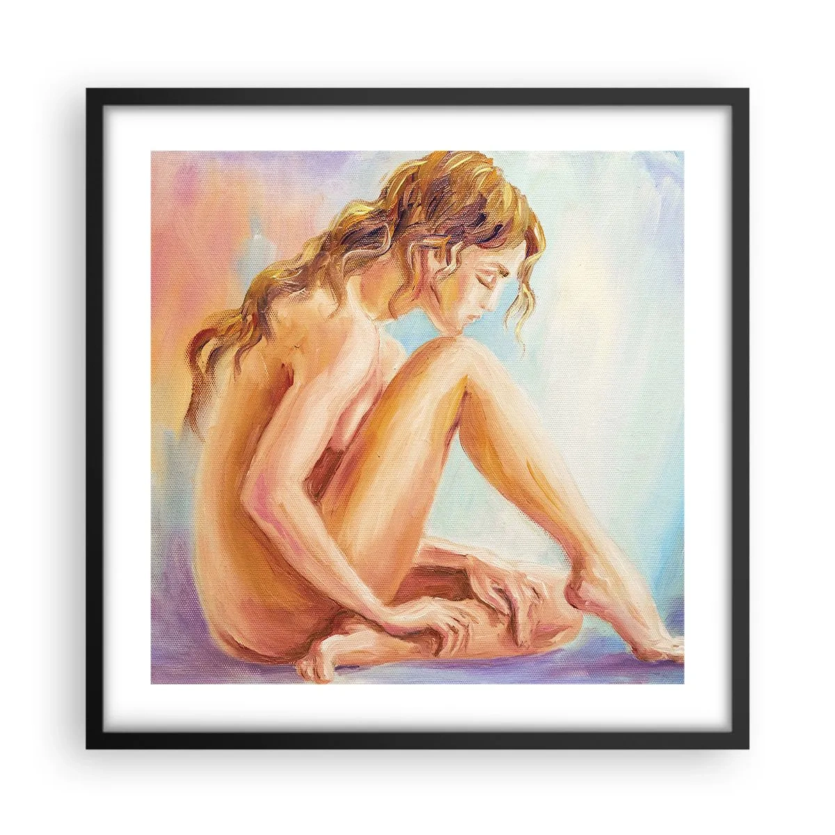 Pôster com moldura preta - Ato de juventude - 50x50 cm