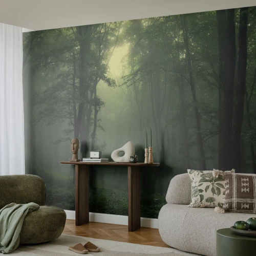 Papel de Parede Premium Sand - Antes de acordar - Paisagem, Floresta, Natureza - 100x70 cm