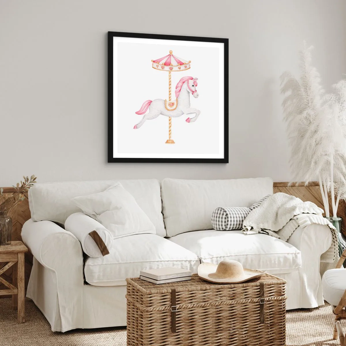 Pôster com moldura preta - Caiu no chão - 50x50 cm