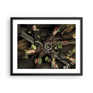 Pôster com moldura preta - Estamos juntos - 50x40 cm