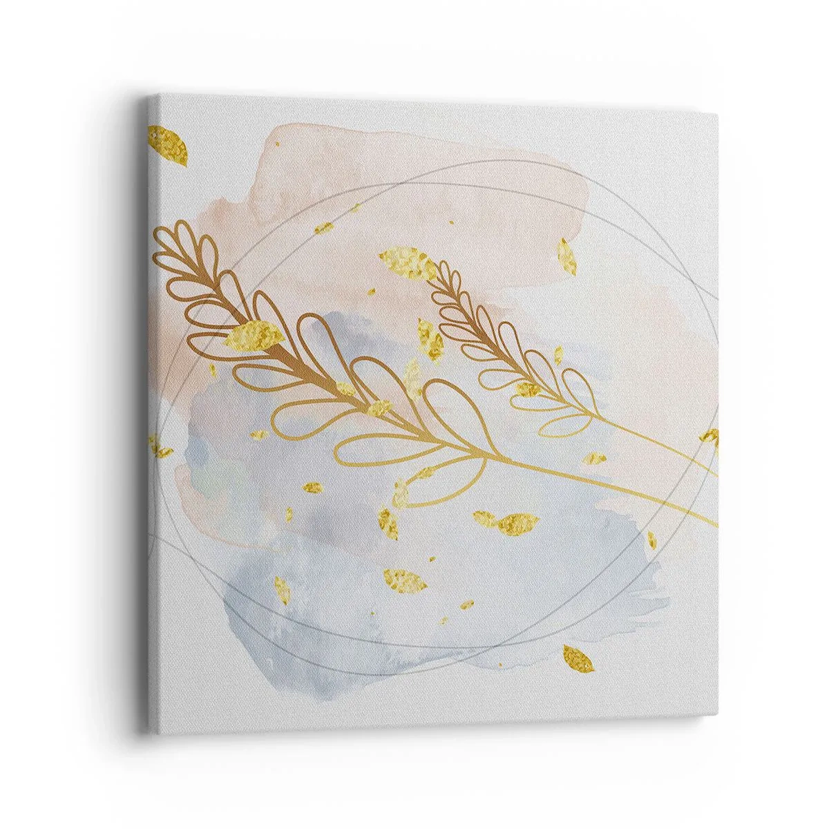Quadro em tela - Explosão dourada - 40x40 cm
