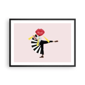 Pôster com moldura preta - Arte pop surreal - 70x50 cm