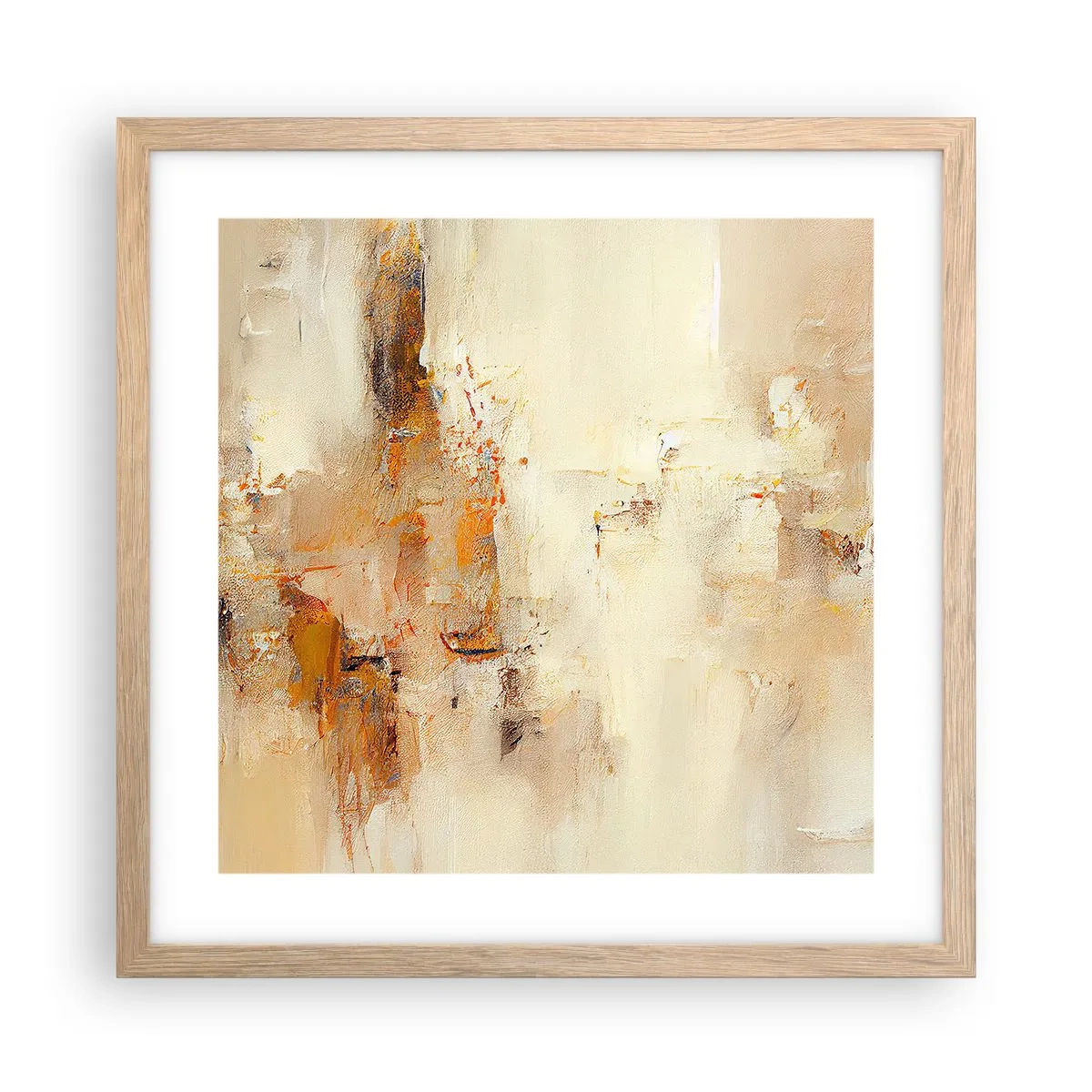 Pôster com moldura de carvalho claro - Alma de âmbar - 40x40 cm