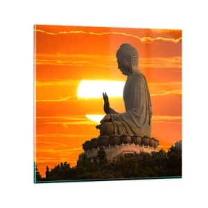 Quadro em vidro - Sem medo do mundo - 30x30 cm