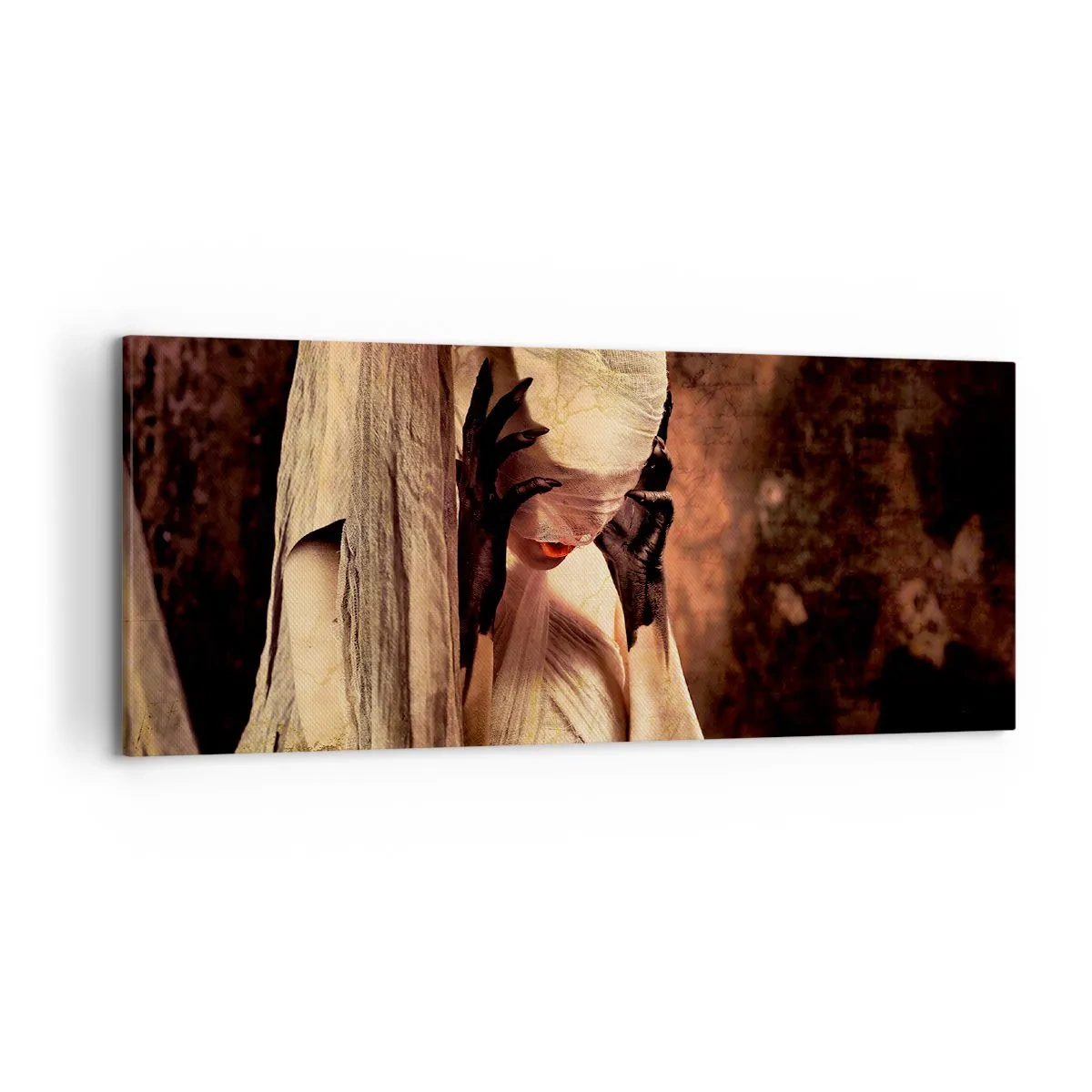 Quadro em tela - Entre o bem e o mal - 120x50 cm