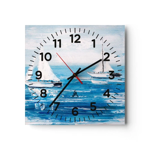 Relógio de parede - Relógio em vidro - Com um amigo ao meu lado - 40x40 cm