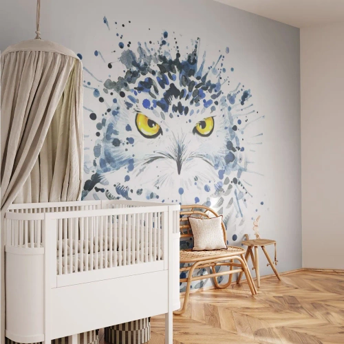 Papel de Parede Autocolante Deluxe Sticker - Direto nos olhos - Pássaro, Coruja, Animais - 200x140 cm