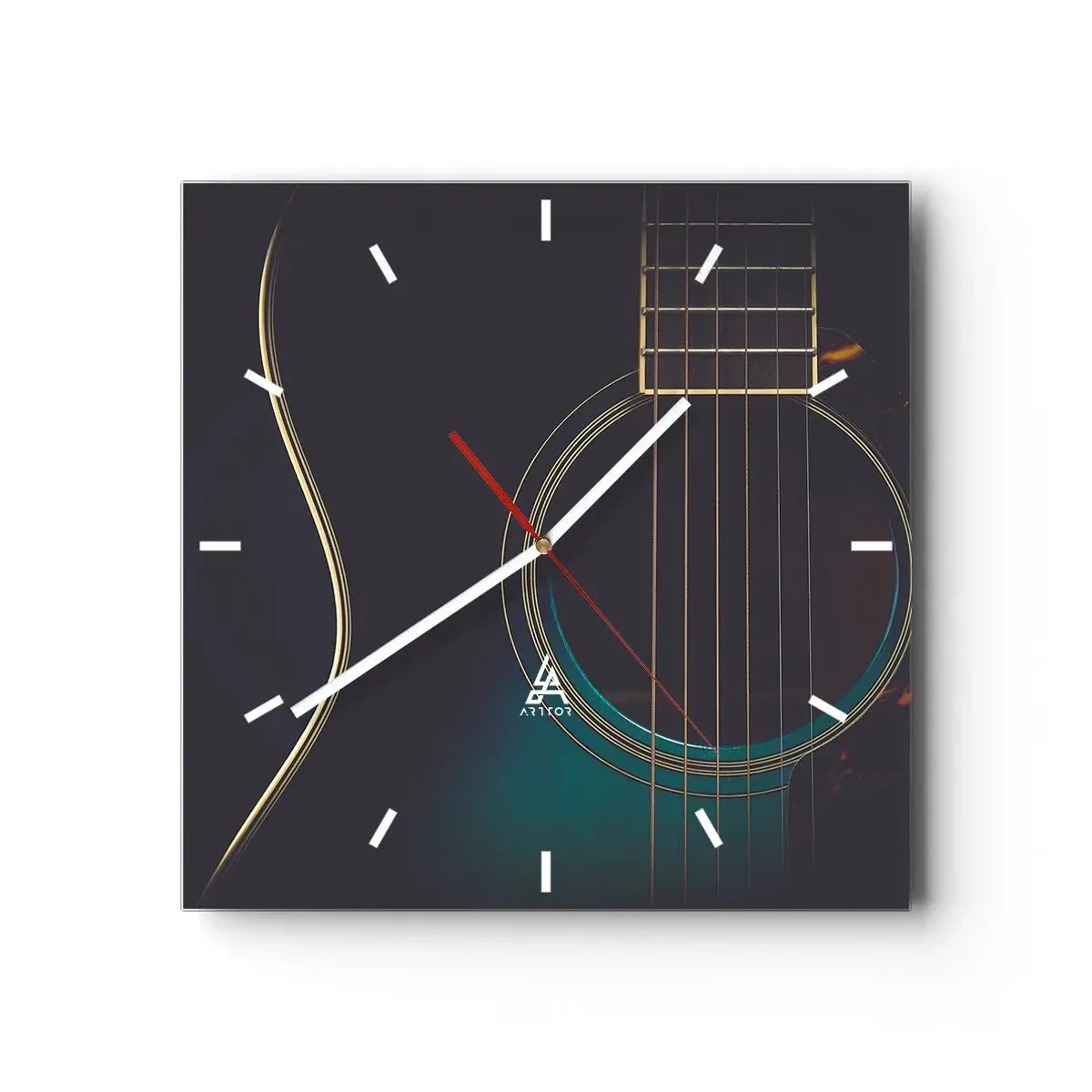 Relógio de parede - Relógio em vidro - Um momento antes de soar - 40x40 cm