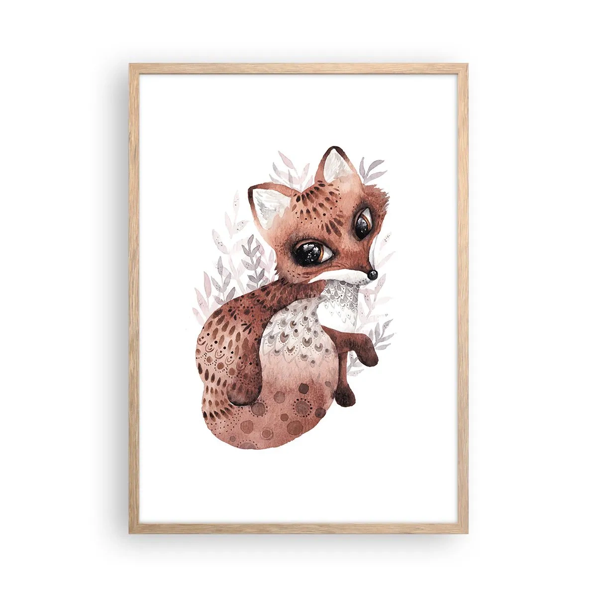 Pôster com moldura de carvalho claro - Como não amar - 50x70 cm