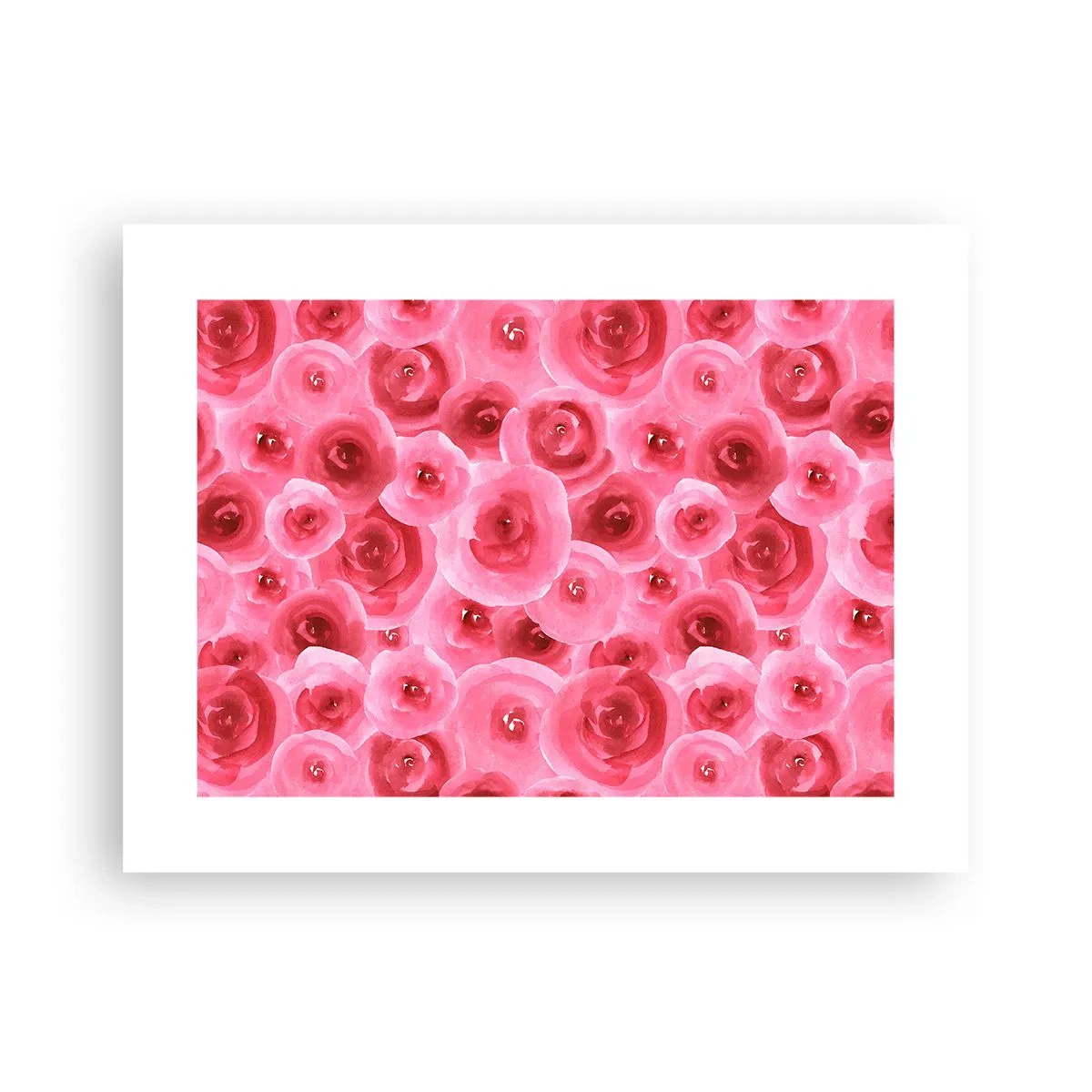 Pôster - Rosas acima e abaixo - 40x30 cm