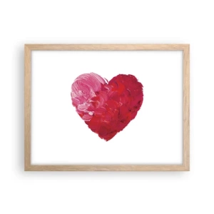 Pôster com moldura de carvalho claro - All you need is love - 40x30 cm