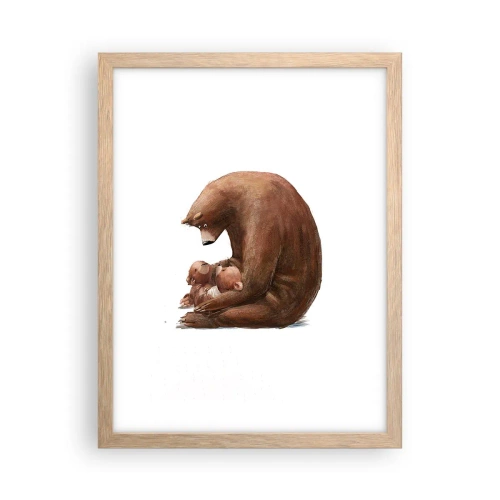 Pôster com moldura de carvalho claro - Doces sonhos, crianças - 30x40 cm