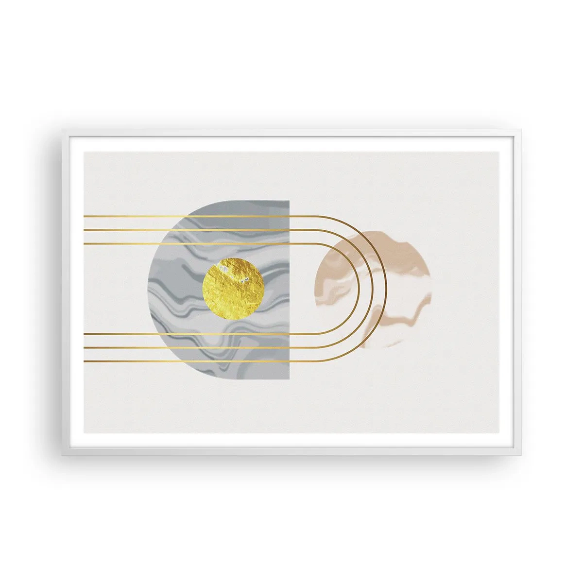 Pôster em moldura branca - Brilho e claridade - 100x70 cm